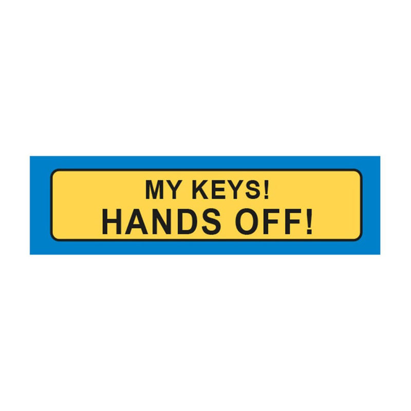 My Keys Hands Off License Plate Keyring