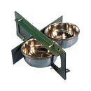 Bird Aviary Metal Revolving Feeder with 2 Cups