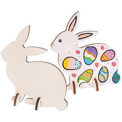 Wooden Standing Rabbit 10pcs