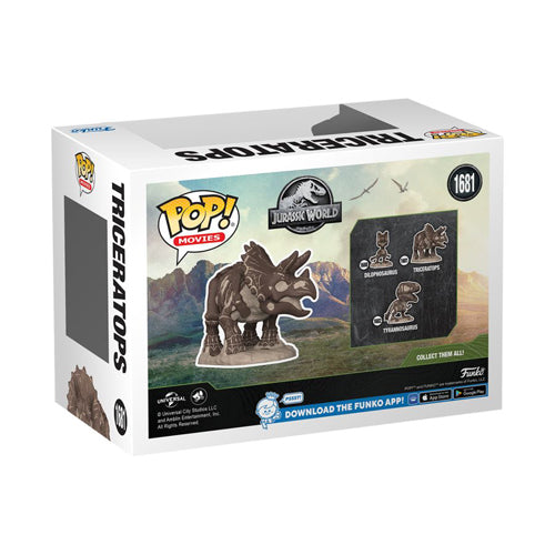 Jurassic Park Triceratops Fossil Pop! Vinyl