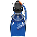 Mission Adult Silitex Mask, Snorkel & Fin Set (Blue)