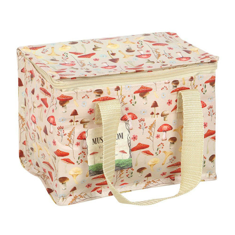 Mushroom Print Recycled Plastic Lunch Bag