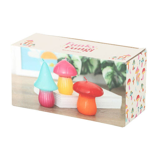 Mushroom Unscented Shaped Candles (Set of 3)