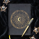 Astrology Wheel Journal with Black Obsidian Crystal Pen