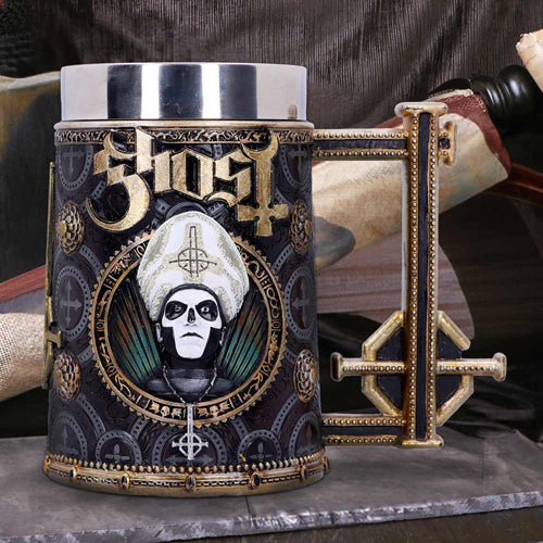 Ghost Papa Emeritus III Gold Tankard Mug