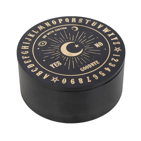 Black and Gold Talking Board MDF Jewellery Box