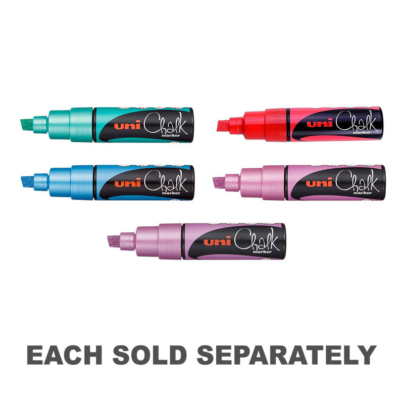 Uni-ball 8mm Tip PWE-8K Chalk Marker (Metallic)