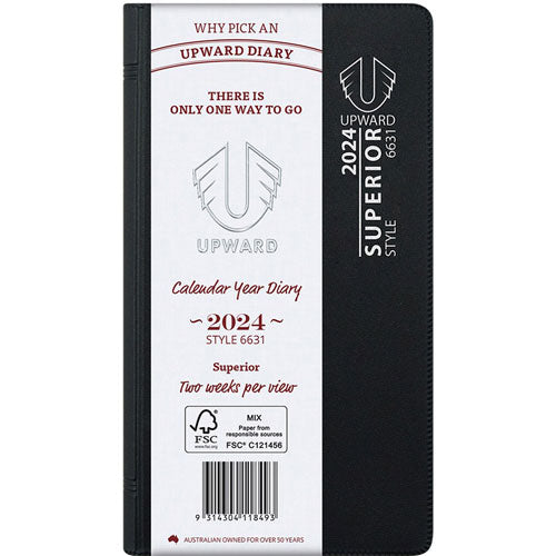 Upward 2WTV 2024 Pocket Diary (Black)