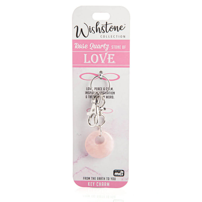 Wishstone Collection Rose Quartz Key Charm