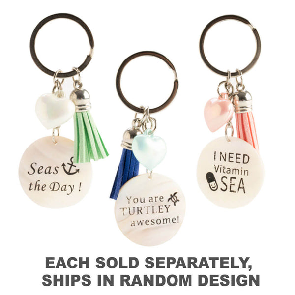 Aqua World Seashell Keychain