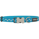 Dog Collar with Star Design (Turquoise)