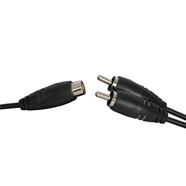 Single RCA Skt Fem to 2 RCA Plug Male Splitter Aud Ld (30cm)