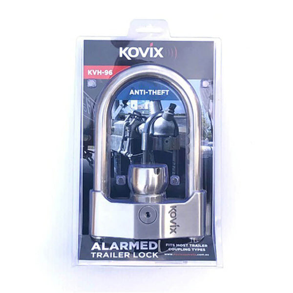 Kovix 96mm Stainless Steel U-bar Coupling Lock with Alarm