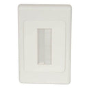 Brush Cable Entry Wall Plate (White)