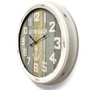 At the Beach Metal Wall Clock (White)
